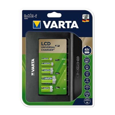 Batterijlader Varta LCD Universal Charger+ Soort C Soort D 1600 mAh 100-240 V