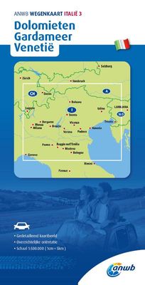 Wegenkaart - landkaart 3 Dolomieten, Gardameer en Venetië | ANWB Media Wegenkaart - landkaart 3 Dolomieten, Gardameer en Venetië | ANWB Media