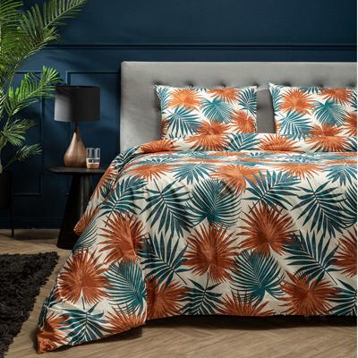 Dekbedovertrek Pretty Palm Terra Dekbedovertrek Tweepersoons (200x200 Cm) Bruin Katoen Patroon Presence - Overtrek - 200x200 Cm (Tweepersoons) - - Dekbed-Discounter.nl