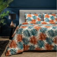 Dekbedovertrek Pretty Palm Terra Dekbedovertrek Tweepersoons (200x200 Cm) Bruin Katoen Patroon Presence - Overtrek - 200x200 Cm (Tweepersoons) - - Dekbed-Discounter.nl