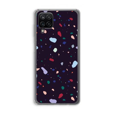 Dark Rounded Terrazzo: Samsung Galaxy A12 Transparant Hoesje