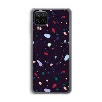 Dark Rounded Terrazzo: Samsung Galaxy A12 Transparant Hoesje Dark Rounded Terrazzo: Samsung Galaxy A12 Transparant Hoesje