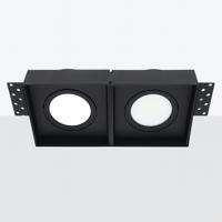 Bella Ondiepe LED inbouw 40mm trimless spot kantelbaar 5Watt vierkant dubbel ZWART IP65 dimbaar - interne driver Bella Ondiepe LED inbouw 40mm trimless spot kantelbaar 5Watt vierkant dubbel ZWART IP65 dimbaar - interne driver