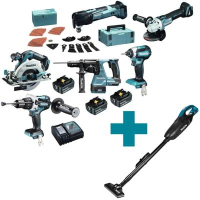 Makita DLX6078TJ1 Accu Combiset 6-delig 18V 5.0Ah in Mbox