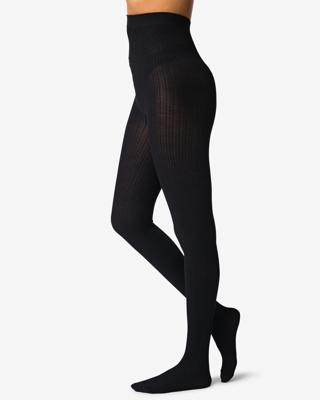 HEMA Dames maillot 100denier wol zwart (zwart)
