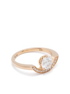 Loyal.e Paris bague Intrépide Grand Arc en or blanc 18ct ornée de diamants - Rose