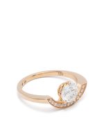 Loyal.e Paris bague Intrépide Grand Arc en or blanc 18ct ornée de diamants - Rose