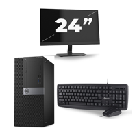 Dell Optiplex 7050 Tower - Intel Core i5-6e Generatie - 8GB RAM - 256GB SSD - Windows 11 + 1x 24 inch Monitor