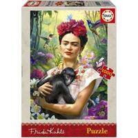 Puzzel - EDUCA - De Tuin van het Leven - 1000 stukjes - 34 x 48 cm - Thema: Frida Kahlo