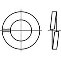 TOOLCRAFT TO-6854205 Veerring Binnendiameter: 2.5 mm DIN 127 RVS V4A A4 100 stuk(s) - thumbnail