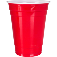 Partycup | PP | reusable | 400ml | 16oz | rood | 1000 stuks