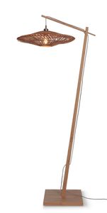 GOOD&MOJO Vloerlamp 'Zanzibar' Bamboe en rotan, 176cm, kleur Naturel
