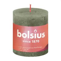 Bolsius Kaars 80X68mm Olijfgroen Bolsius