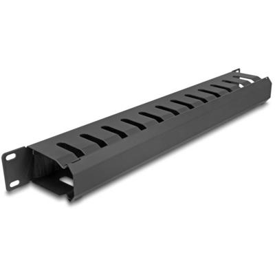Delock 67069 19 inch Kabelgeleiding voor patchkast 1 HE Zwart