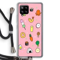 Happy bento friends: Samsung Galaxy A42 5G Transparant Hoesje met koord
