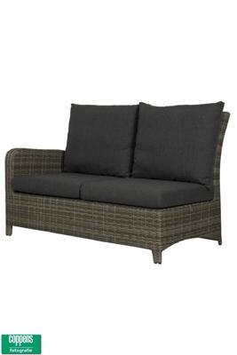 Qopps Aruba 2-zits arm rechts licht Grijs