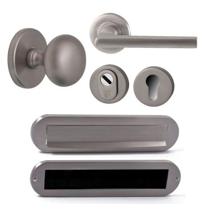 Hardbrass Voordeurset Iris/Sara compleet linkswijzend - PVD Inox
