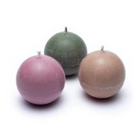 Koolzaadwas Geurkaars Bol - set van 3 - 6 cm