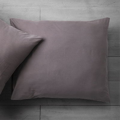 2 PACK Katoenen Kussensloop Antraciet Default Fresh And Co - Dekbed-Discounter.nl