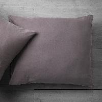 2 PACK Katoenen Kussensloop Antraciet Default Fresh And Co - Dekbed-Discounter.nl