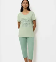 Shortama dames - Capri - PK X 02 - Katoenen capri zomer pyjama dames