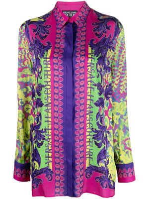 Versace Jeans Couture chemise imprimée à manches longues - Violet