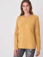 Gebreide trui met ribstructuur van cashmere melange