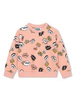 Kenzo Kids sweat en coton à imprimé graphique - Rose