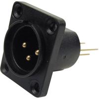 Cliff CP30061 XLR-connector Flensstekker, contacten recht Aantal polen: 3 Zwart 1 stuk(s)