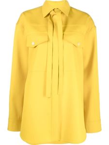 Jil Sander blouse à col lavallière - Jaune