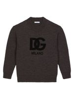 Dolce & Gabbana Kids pull en maille intarsia - Gris - thumbnail