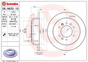 Remschijf BREMBO, Remschijftype: Massief, u.a. für KIA