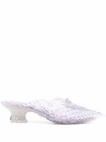 Melissa mules texturées à petit talon - Gris