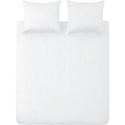 Ten Cate Katoen Satijnen Lits-Jumeaux Dekbedovertrek Streep 240x200/220 cm Wit