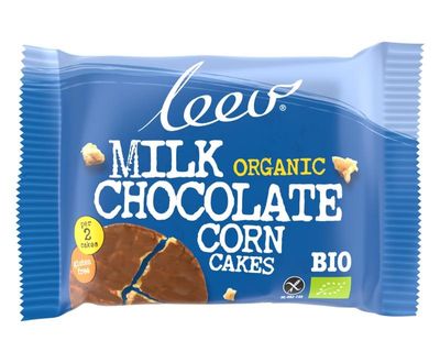 Leev Maiswafels melk chocolade glutenvrij bio (34 gr)