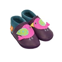Orangenkinder babyslofjes Birdie aubergine Maat