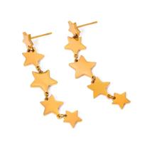 Lange Sterretjes Oorbellen Goud