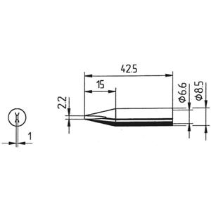 Ersa 842 CD Soldeerpunt Beitelvorm Grootte soldeerpunt 2.2 mm Inhoud: 1 stuk(s)