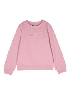 Moncler Enfant sweat à logo brodé - Rose