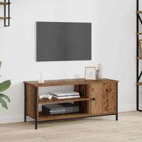 TV-kast met plank met opslag met de deur Oud hout 100 x 40 x 45 cm Bewerkt hout