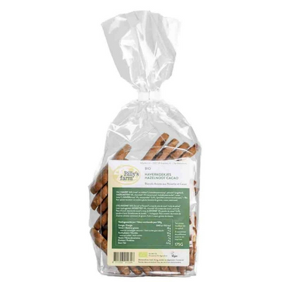 Billy&apos;s Farm Biologische Haverkoeken Hazelnoot Cacao