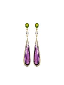 Anabela Chan boucles d'oreilles Shard en or vermeil 18ct - Violet