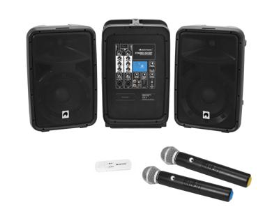 OMNITRONIC Set COMBO-160BT Active PA System + UWM-2HH USB Wireless Mic Set