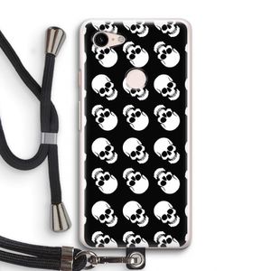 Musketon Skulls: Pixel 3 Transparant Hoesje met koord