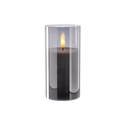 Leonardo Autentico Kaars 15 x 8 cm met ledverlichting zilver
