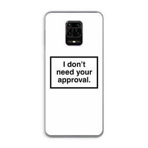 Don't need approval: Xiaomi Redmi Note 9 Pro Transparant Hoesje