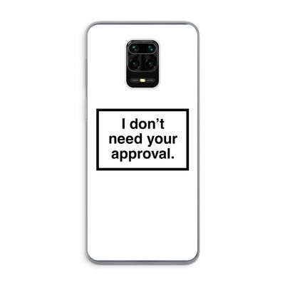 Don't need approval: Xiaomi Redmi Note 9 Pro Transparant Hoesje