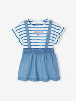 T-shirt + rok met bretels babyset double stone