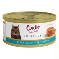 Cadilo Daily Delights - tonijn met ansjovis in gelei - natvoer kat (70 g) 1 verpakking (6 x 70g) Cadilo Daily Delights - tonijn met ansjovis in gelei - natvoer kat (70 g) 1 verpakking (6 x 70g)