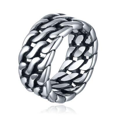 Mendes Heren Ring- Dual Cuban Silver-21.5mm